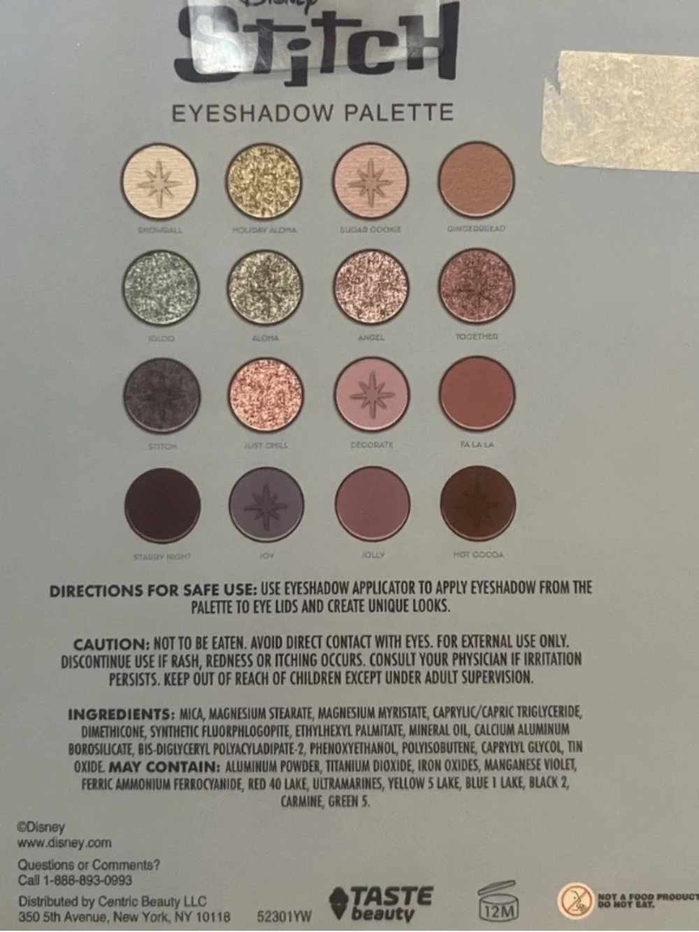Disney Stitch Holiday Eyeshadow Palette ✨ 16 Pan Taste Beauty NEW